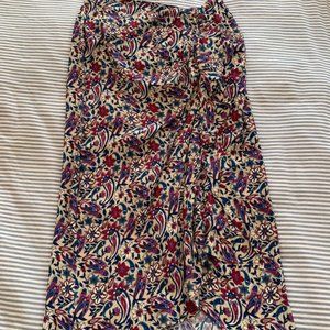 Printed midi skirt